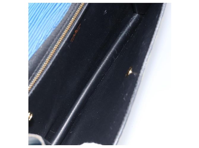 LOUIS VUITTON Clutch Montaigne 27 Epi Blu M52655 LV Auth 154577 - vista 10