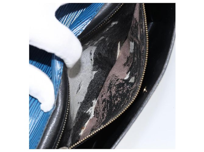 LOUIS VUITTON Clutch Montaigne 27 Epi Blu M52655 LV Auth 154577 - vista 11