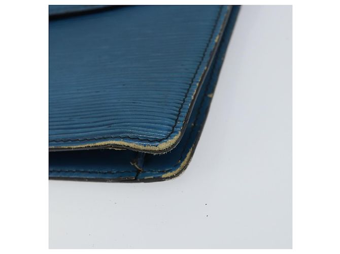 LOUIS VUITTON Clutch Montaigne 27 Epi Blu M52655 LV Auth 154577 - vista 14