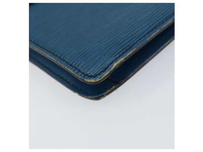 LOUIS VUITTON Clutch Montaigne 27 Epi Blu M52655 LV Auth 154577 - vista 15