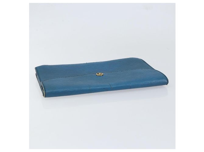 LOUIS VUITTON Clutch Montaigne 27 Epi Blu M52655 LV Auth 154577 - vista 5