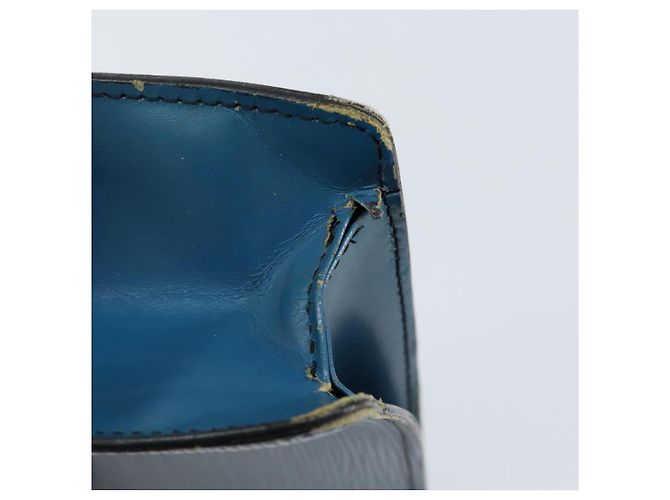 LOUIS VUITTON Clutch Montaigne 27 Epi Blu M52655 LV Auth 154577 - vista 7