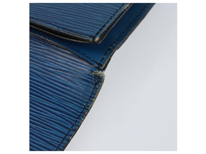 LOUIS VUITTON Clutch Montaigne 27 Epi Blu M52655 LV Auth 154577 - vista 9