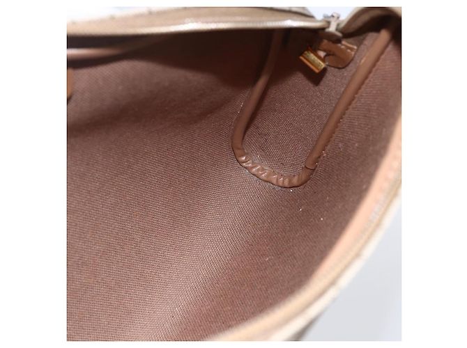 Christian Dior Borsa a spalla in tela a nido d'ape PVC beige oro Auth ki6153 D'oro - vista 18