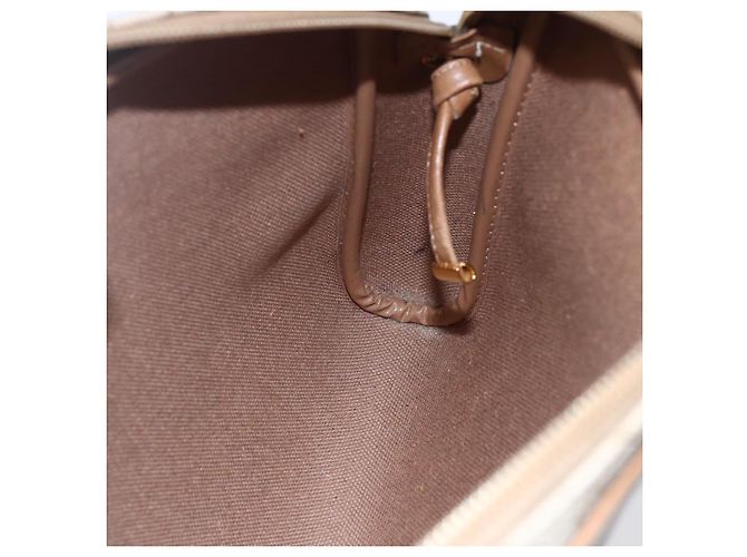 Christian Dior Borsa a spalla in tela a nido d'ape PVC beige oro Auth ki6153 D'oro - vista 19