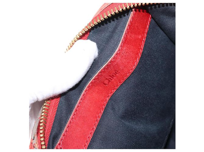 Chloé Borsa a mano in pelle Chloe Etel 2 in 1 Rossa Oro Auth BA8651 Rosso D'oro - vista 19