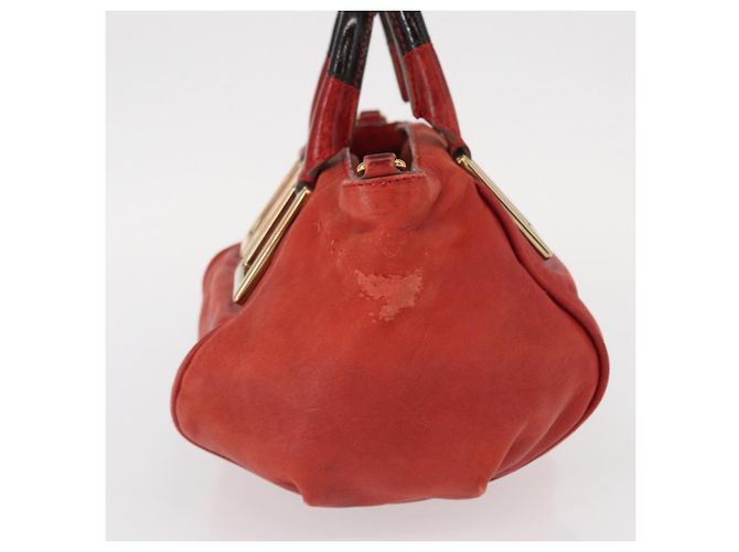 Chloé Borsa a mano in pelle Chloe Etel 2 in 1 Rossa Oro Auth BA8651 Rosso D'oro - vista 3