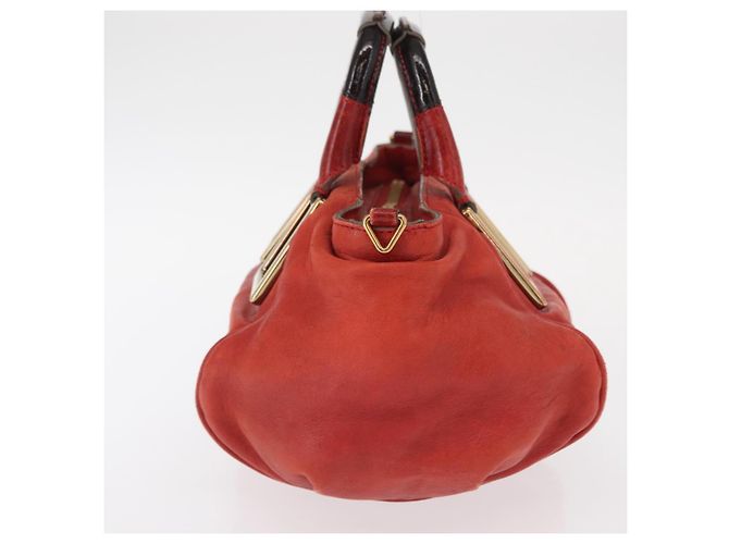 Chloé Borsa a mano in pelle Chloe Etel 2 in 1 Rossa Oro Auth BA8651 Rosso D'oro - vista 4