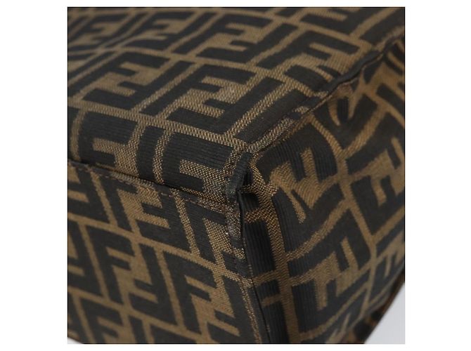 FENDI Zucca Canvas Mamma Baguette Tote Bag Braun Schwarz Auth 157686 - Ansicht 15