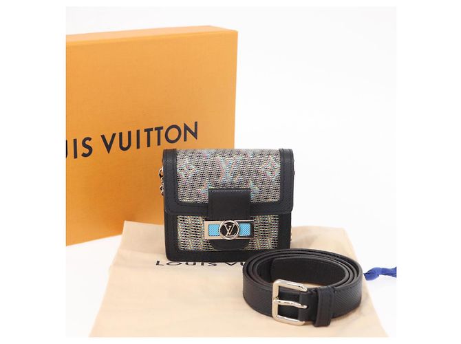 LOUIS VUITTON Borsa Mini Daufine Pop Monogramma LV Blu M55454 LV Auth 147287SAM - vista 12