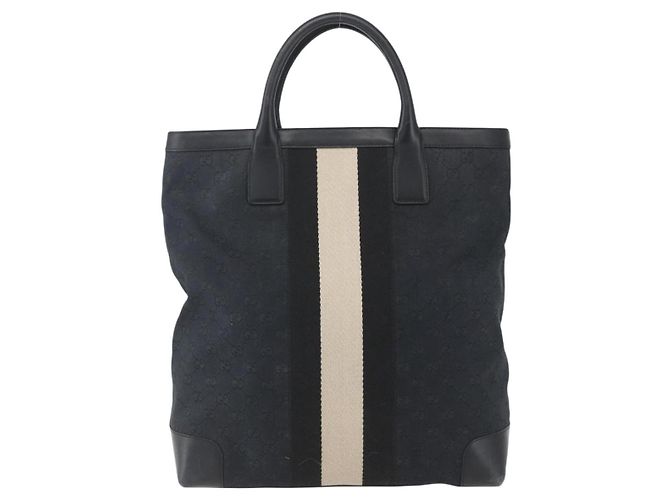 Borsa a mano GG Canvas Gucci Nera Argento 002 1093 3444 Auth 156921 Nero - vista 13
