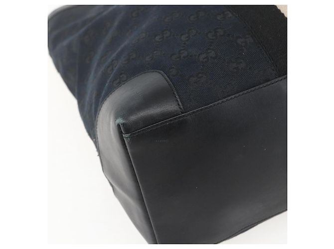 Borsa a mano GG Canvas Gucci Nera Argento 002 1093 3444 Auth 156921 Nero - vista 14
