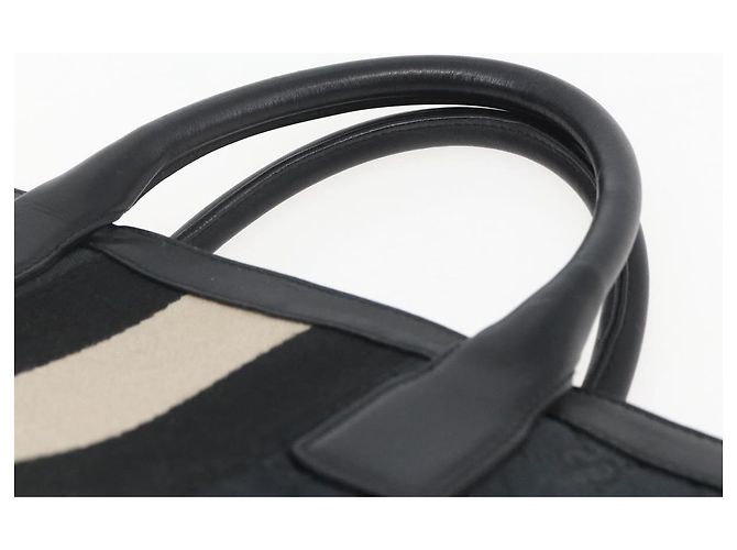 Borsa a mano GG Canvas Gucci Nera Argento 002 1093 3444 Auth 156921 Nero - vista 8