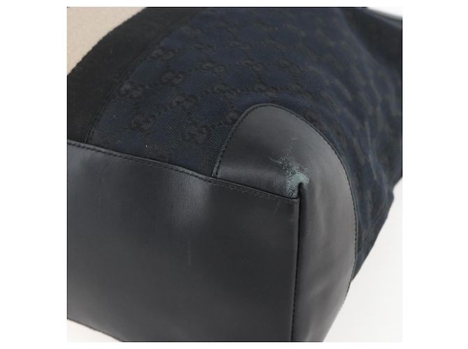 Borsa a mano GG Canvas Gucci Nera Argento 002 1093 3444 Auth 156921 Nero - vista 9