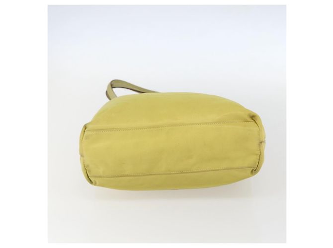 Borsa Tote PRADA in nylon giallo oro Auth 157782 D'oro - vista 5