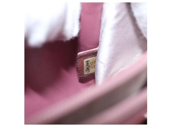 CHANEL Nuova Linea da Viaggio Portafoglio Lungo con Zip Nylon Rosa Argento CC Auth bs31593 - vista 11