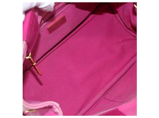 PRADA Canapa PM Borsa a Mano in Tela 2way Rosa Oro Auth ti3547 D'oro - vista 11