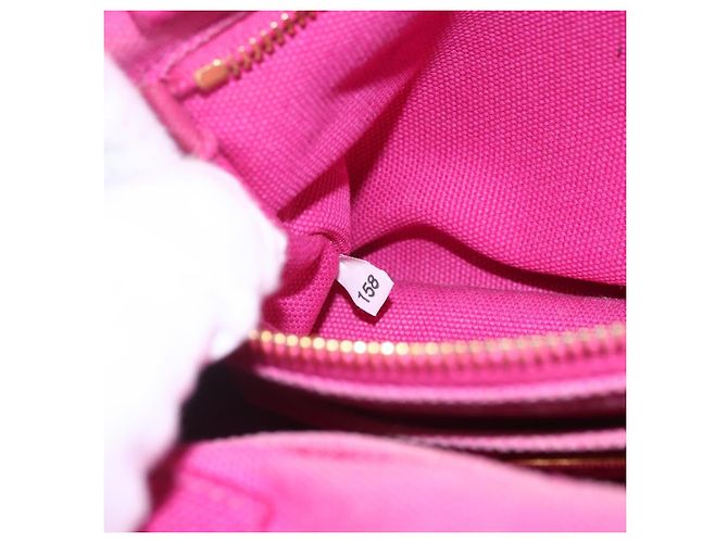 PRADA Canapa PM Borsa a Mano in Tela 2way Rosa Oro Auth ti3547 D'oro - vista 12