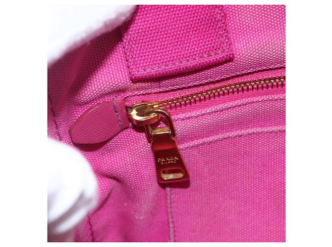 PRADA Canapa PM Borsa a Mano in Tela 2way Rosa Oro Auth ti3547 D'oro - vista 19