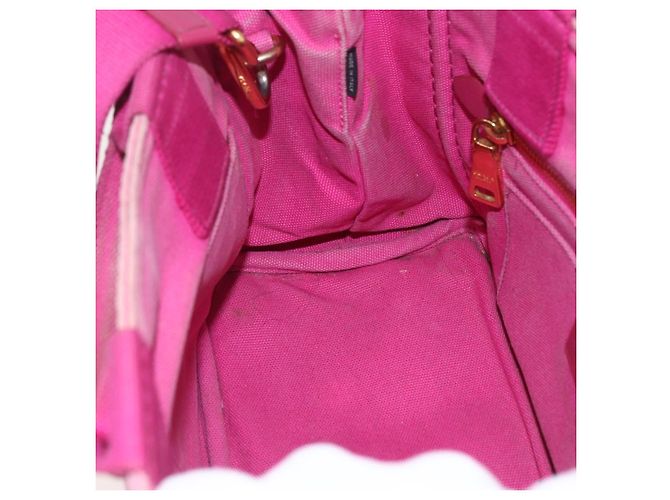 PRADA Canapa PM Borsa a Mano in Tela 2way Rosa Oro Auth ti3547 D'oro - vista 21