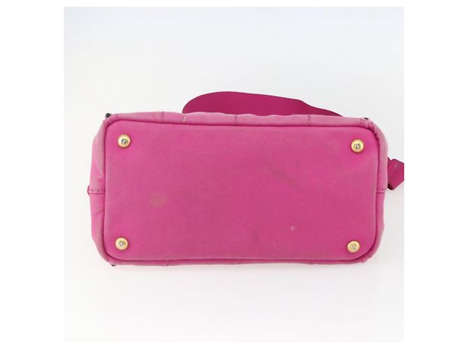 PRADA Canapa PM Borsa a Mano in Tela 2way Rosa Oro Auth ti3547 D'oro - vista 5