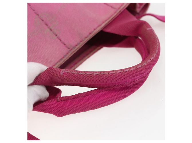 PRADA Canapa PM Borsa a Mano in Tela 2way Rosa Oro Auth ti3547 D'oro - vista 7