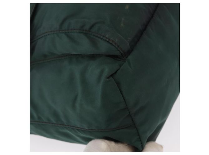 PRADA Borsa a Spalla in Nylon Verde Argento Auth 156244 - vista 14
