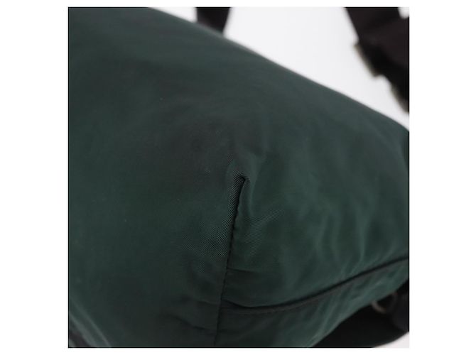 PRADA Borsa a Spalla in Nylon Verde Argento Auth 156244 - vista 17