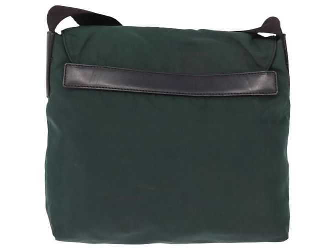 PRADA Borsa a Spalla in Nylon Verde Argento Auth 156244 - vista 2