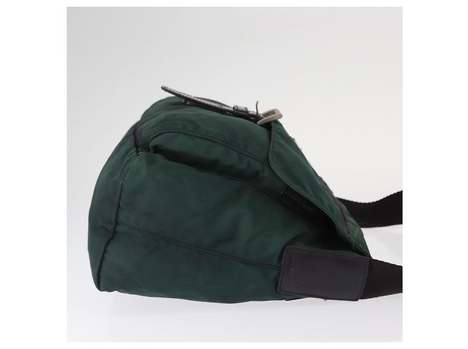 PRADA Borsa a Spalla in Nylon Verde Argento Auth 156244 - vista 3