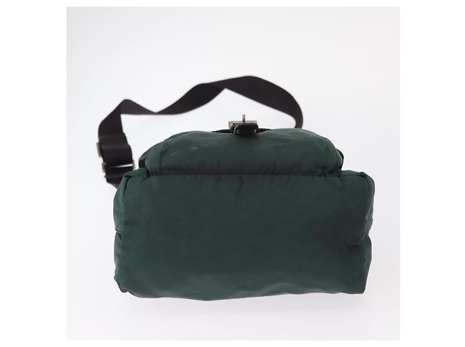 PRADA Borsa a Spalla in Nylon Verde Argento Auth 156244 - vista 5