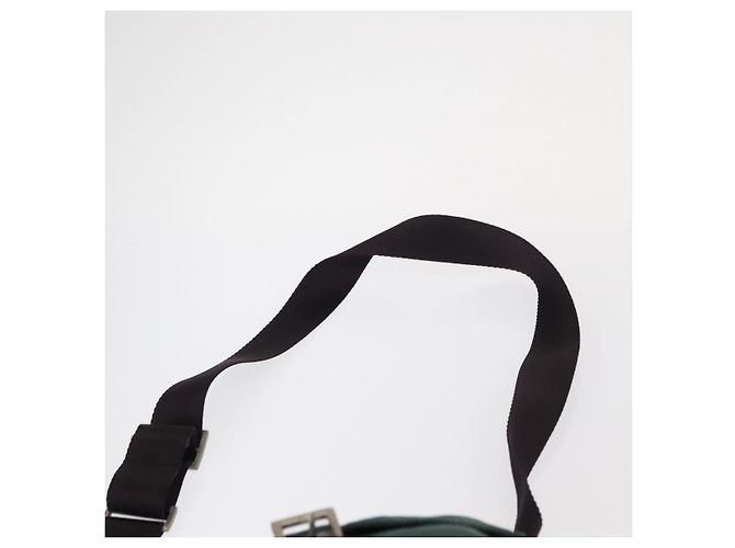 PRADA Borsa a Spalla in Nylon Verde Argento Auth 156244 - vista 8
