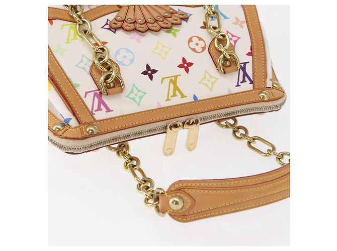 LOUIS VUITTON Borsa Gracie MM Monogram Multicolore Bianca M92590 LV Auth 151203SM Bianco - vista 14
