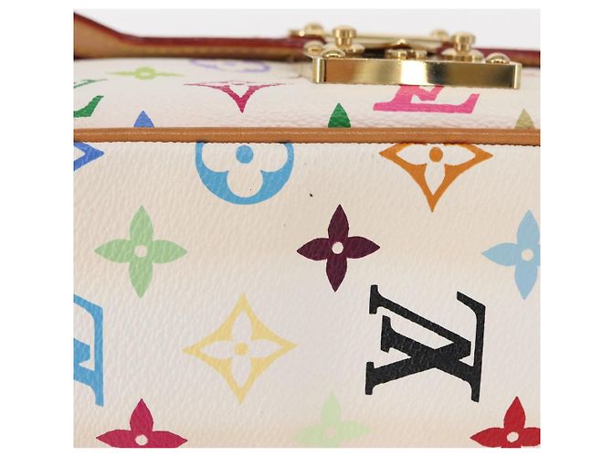 LOUIS VUITTON Borsa Gracie MM Monogram Multicolore Bianca M92590 LV Auth 151203SM Bianco - vista 16