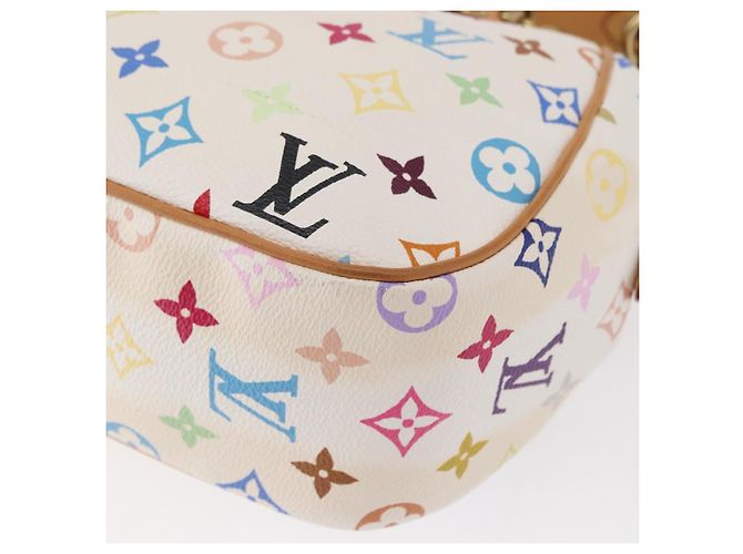 LOUIS VUITTON Borsa Gracie MM Monogram Multicolore Bianca M92590 LV Auth 151203SM Bianco - vista 20