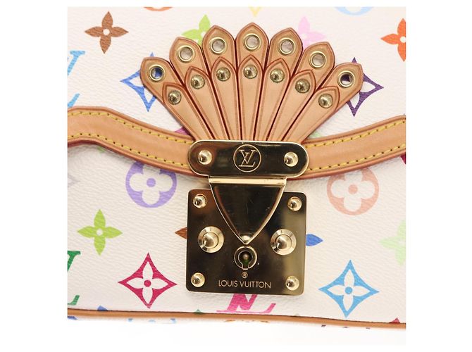 LOUIS VUITTON Borsa Gracie MM Monogram Multicolore Bianca M92590 LV Auth 151203SM Bianco - vista 21