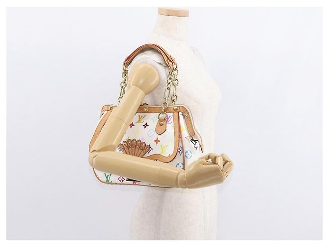 LOUIS VUITTON Borsa Gracie MM Monogram Multicolore Bianca M92590 LV Auth 151203SM Bianco - vista 30