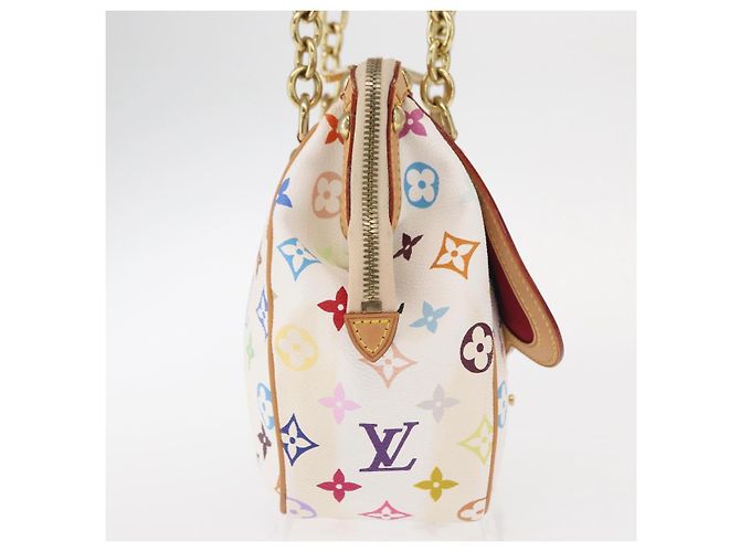 LOUIS VUITTON Borsa Gracie MM Monogram Multicolore Bianca M92590 LV Auth 151203SM Bianco - vista 5
