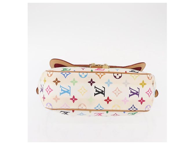 LOUIS VUITTON Borsa Gracie MM Monogram Multicolore Bianca M92590 LV Auth 151203SM Bianco - vista 6