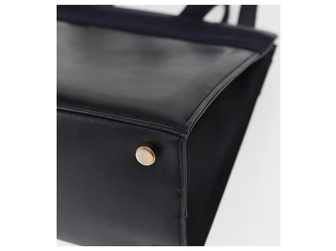 Borsa a mano in pelle Salvatore Ferragamo Vala 2 in 1 Blu Navy Oro Auth BA8399 - vista 18