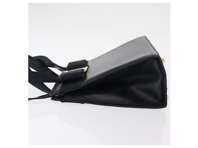 Borsa a mano in pelle Salvatore Ferragamo Vala 2 in 1 Blu Navy Oro Auth BA8399 - vista 4