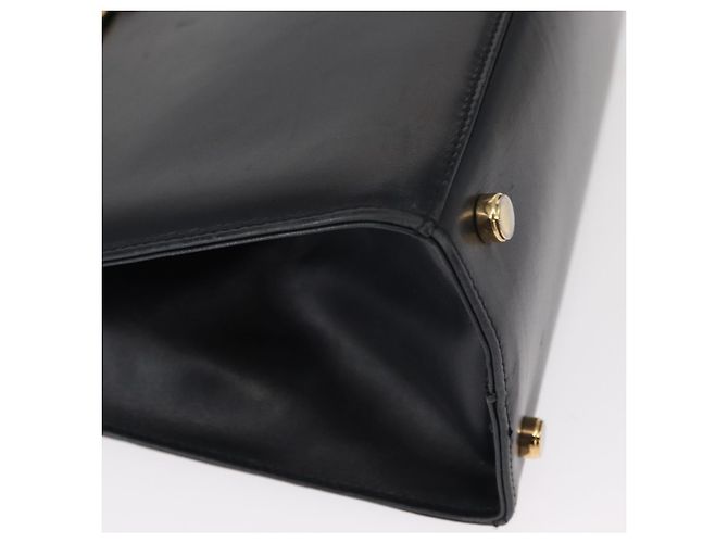 Borsa a mano in pelle Salvatore Ferragamo Vala 2 in 1 Blu Navy Oro Auth BA8399 - vista 9