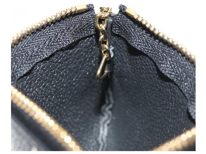 LOUIS VUITTON Pochette Cles Monogram Empreinte Porta Moedas M80885 LV Auth 154178M Preto - vista 18