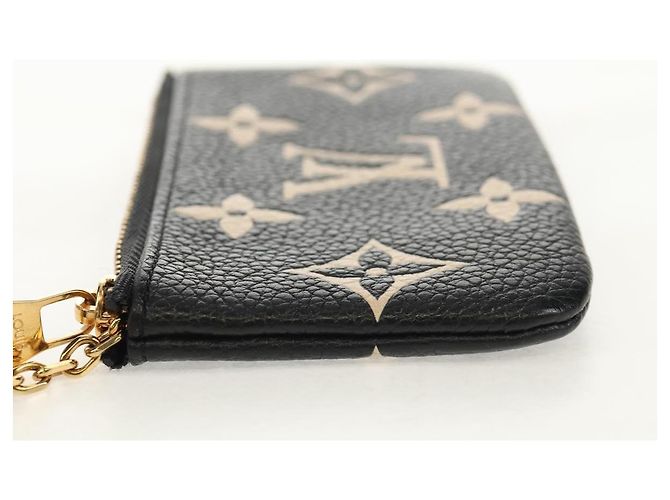 LOUIS VUITTON Pochette Cles Monogram Empreinte Porta Moedas M80885 LV Auth 154178M Preto - vista 3