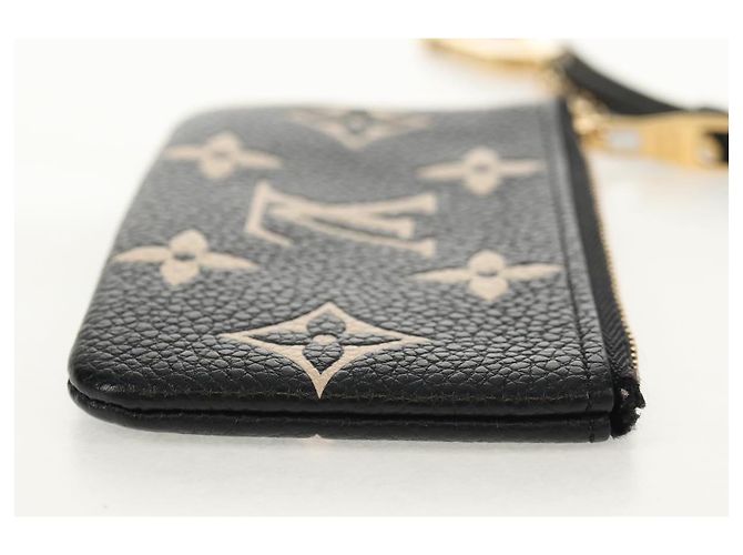 LOUIS VUITTON Pochette Cles Monogram Empreinte Porta Moedas M80885 LV Auth 154178M Preto - vista 4