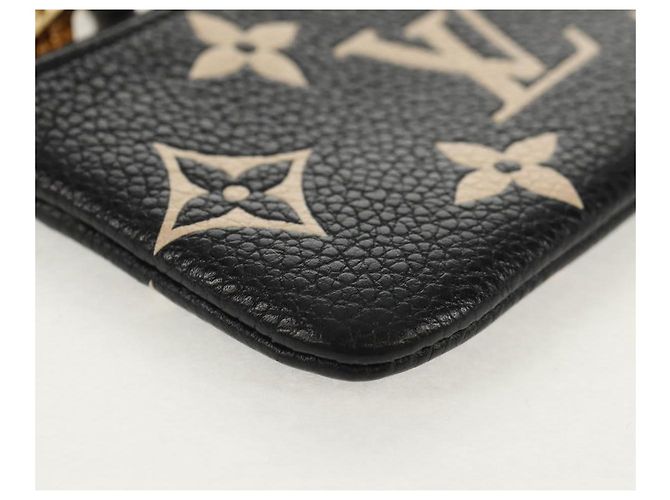 LOUIS VUITTON Pochette Cles Monogram Empreinte Porta Moedas M80885 LV Auth 154178M Preto - vista 7