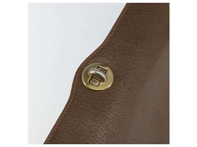 Gucci Borsa a Spalla in Pelle Marrone Oro Auth ep12021 D'oro - vista 17