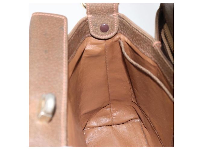 Gucci Borsa a Spalla in Pelle Marrone Oro Auth ep12021 D'oro - vista 20
