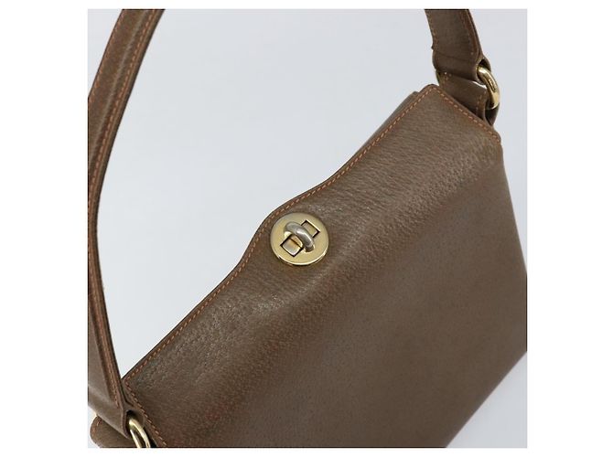 Gucci Borsa a Spalla in Pelle Marrone Oro Auth ep12021 D'oro - vista 6