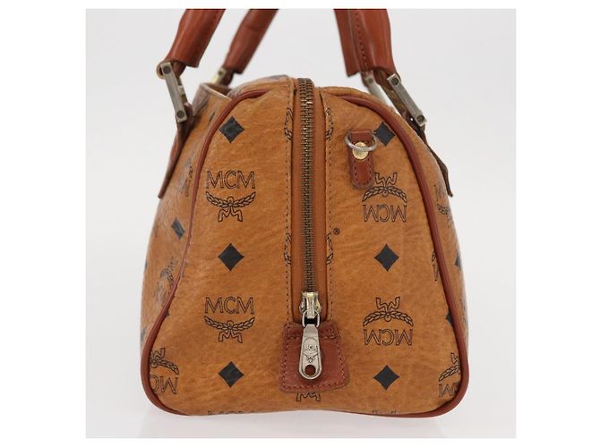 Borsa MCM Logogram Vicetos in pelle PVC marrone oro Auth BA8427 D'oro - vista 4